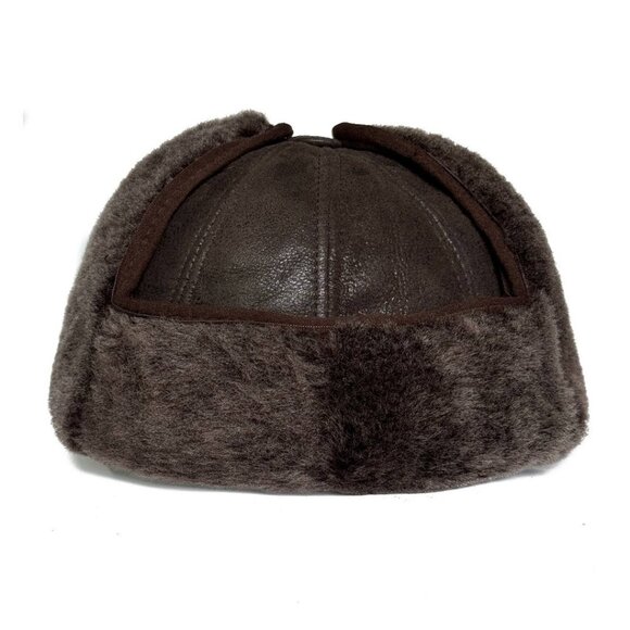 Lukkizara's Real Shearling Sheepskin Leather Trapper Hat | Aviator Hat - Picture 4 of 8